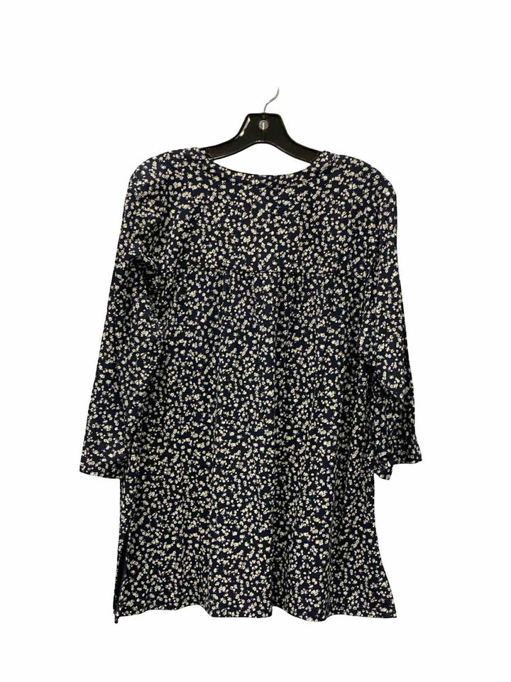 J Jill Size L White Floral Long Sleeve Shirts