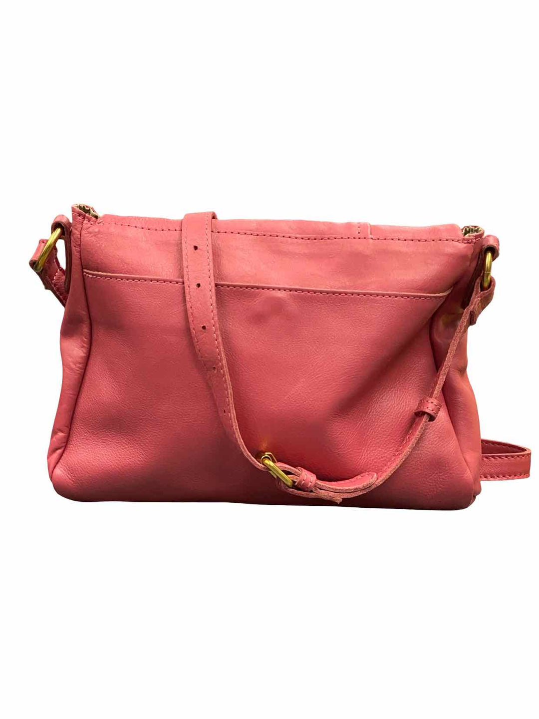 American Leather Co. Pink Lee Double Entry Crossbody Purse