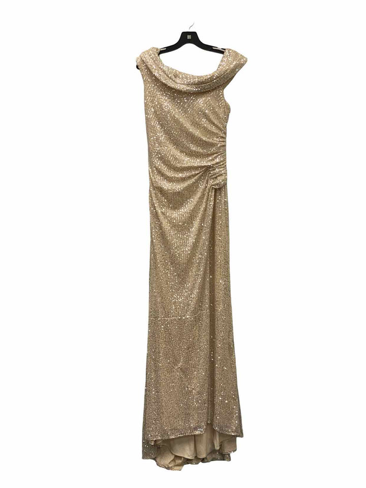 MAC DUGGAL Size 8 Nude sequined Dress