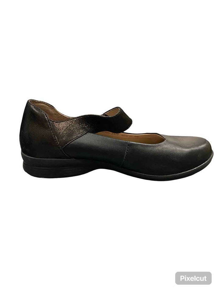 Dansko Shoe Size 38 Black Leather Audrey Mary Jane Flats