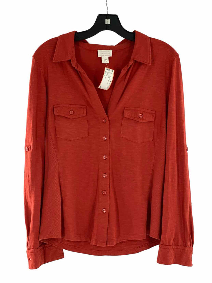 Caslon Size S Red Long Sleeve Shirts