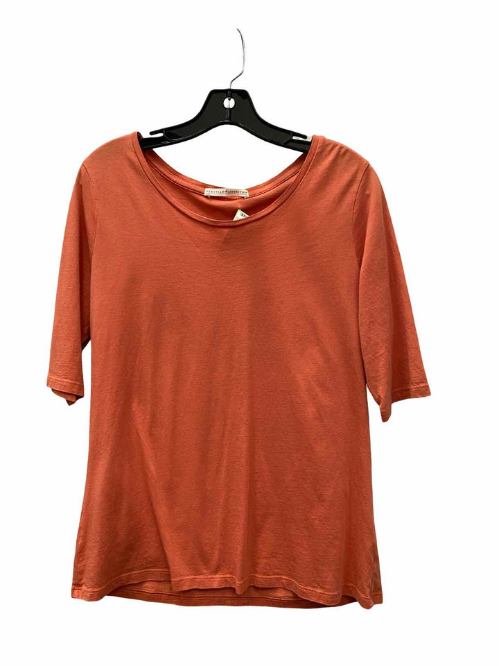 Peruvian Connection Size M Orange Cotton Short Sleeve Shirts