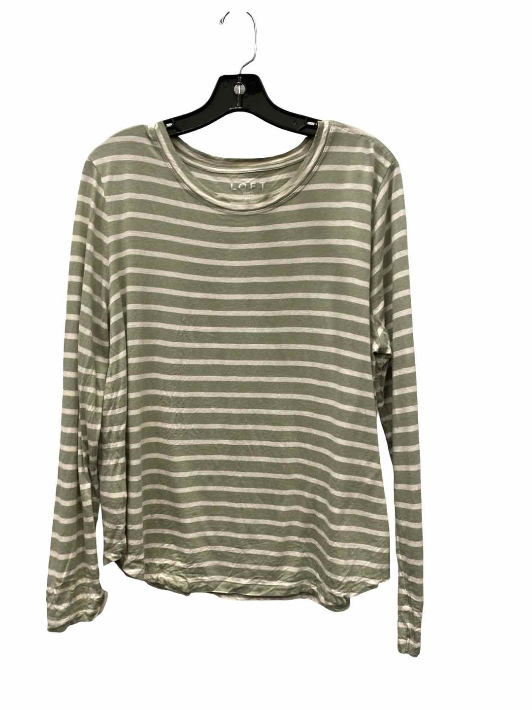 Loft Size XL Green Stripe Long Sleeve Shirts