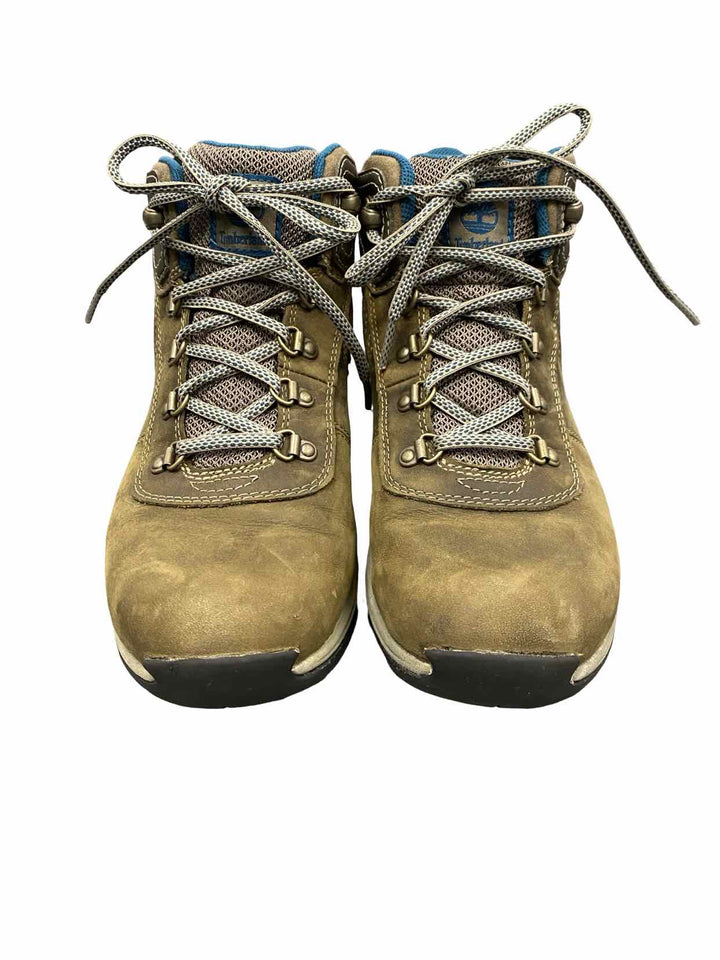 Timberland Shoe Size 8 Green Teal Leather Mt. Maddsen Mid Hiking Boots(Ankle)