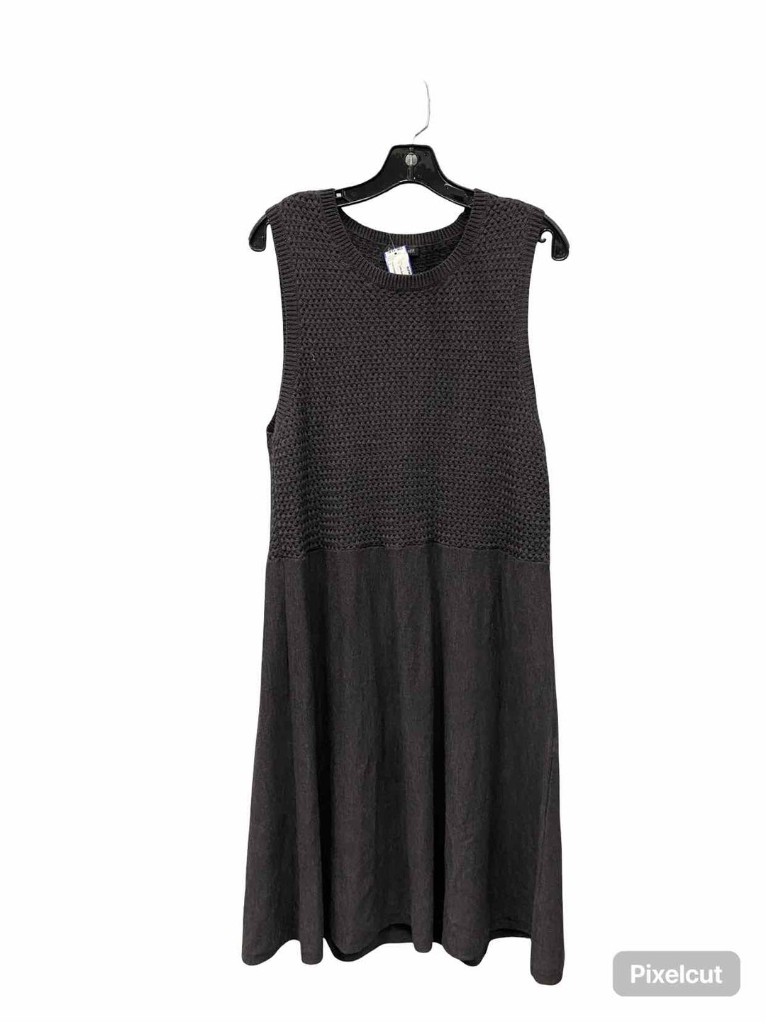 Eileen Fisher Size L Gray 100% Wool Dress