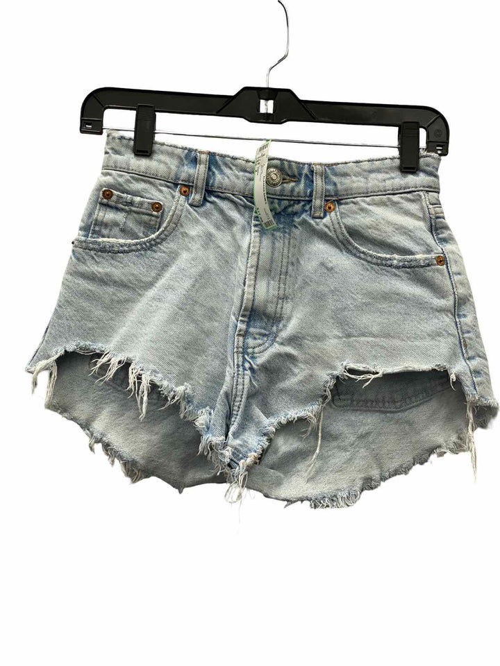 ZARA Size 2 Blue Denim Shorts