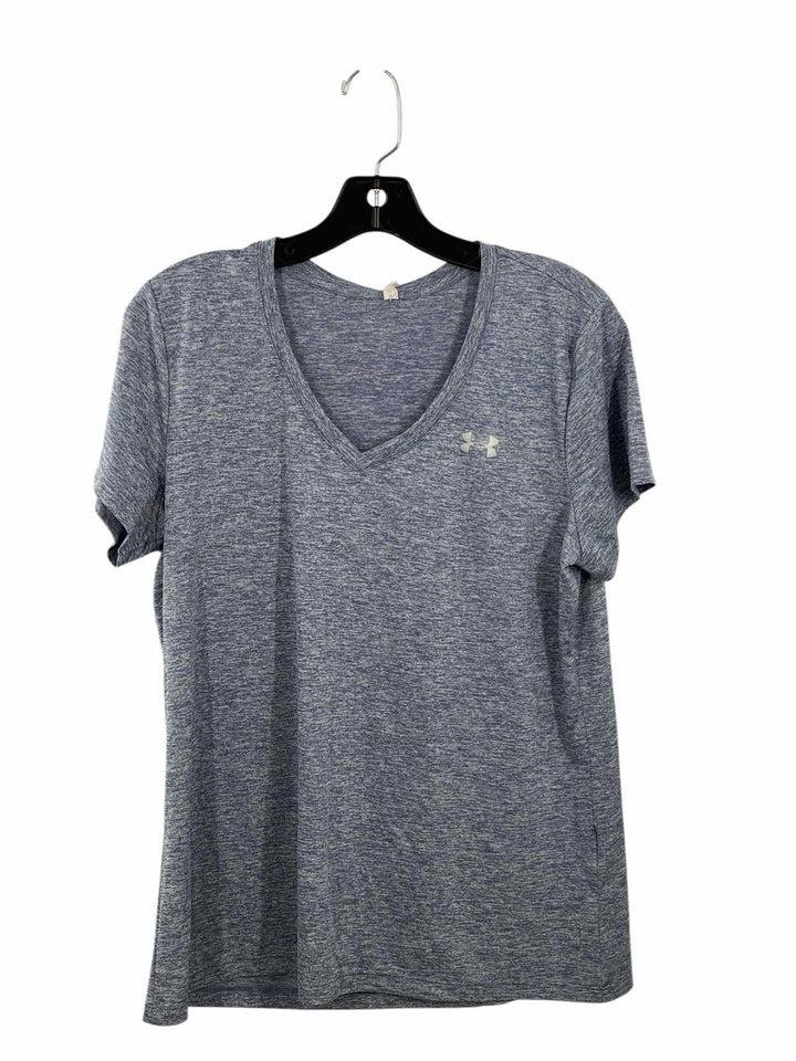 Under Armour Size L Light Blue Athletic Short Sleeve