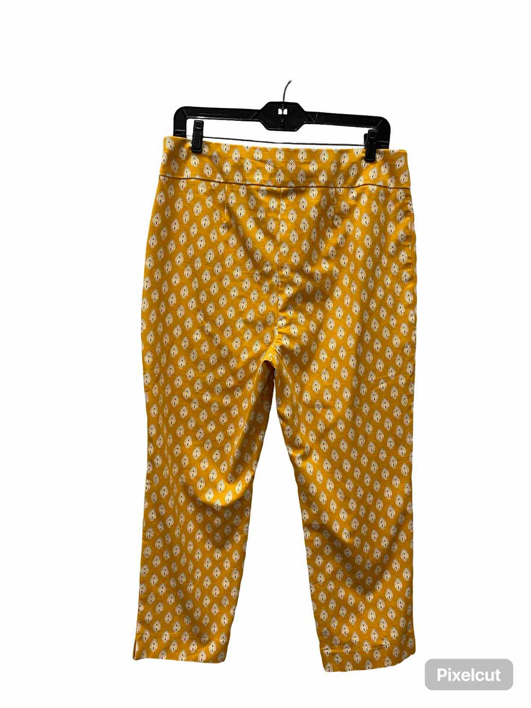 Chico's Size 1.5(8-10) Yellow Print Pants