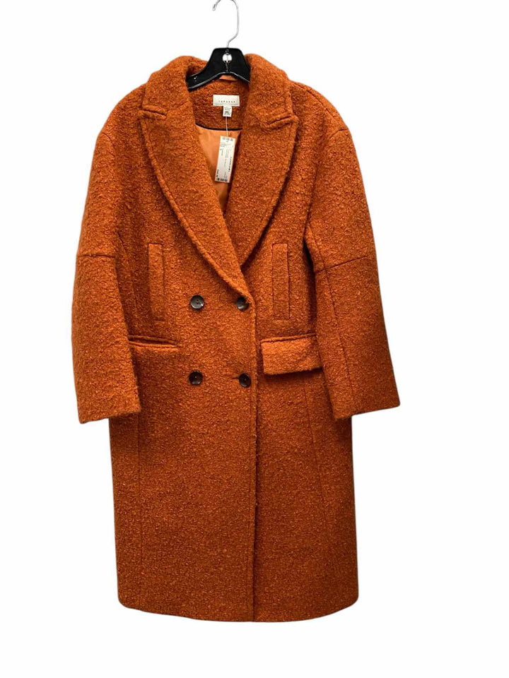 TOPSHOP Size S Rust Orange Coat(Long)