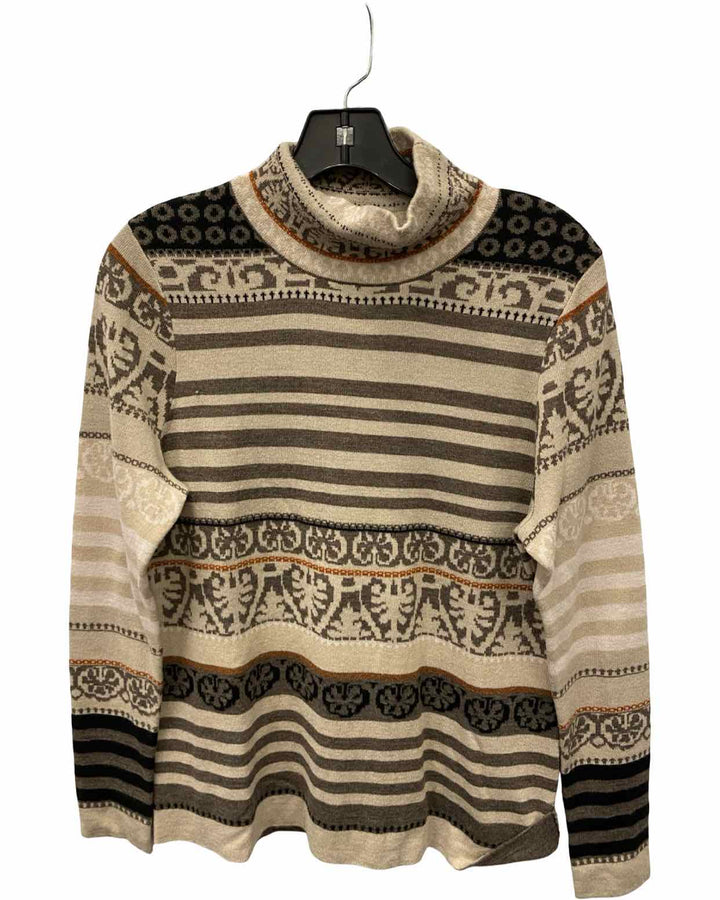 Icelandic Designs Size L Brown Orange Sweater