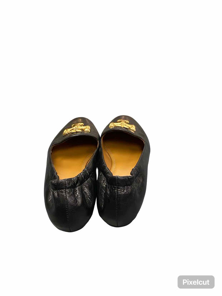 Tory Burch Shoe Size 5.5 Black Leather Flats