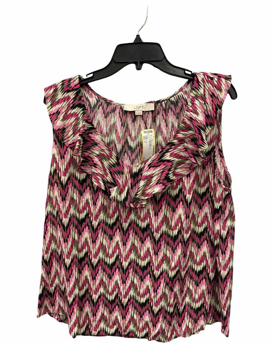Loft Size L Pink Multi Print Tank Top
