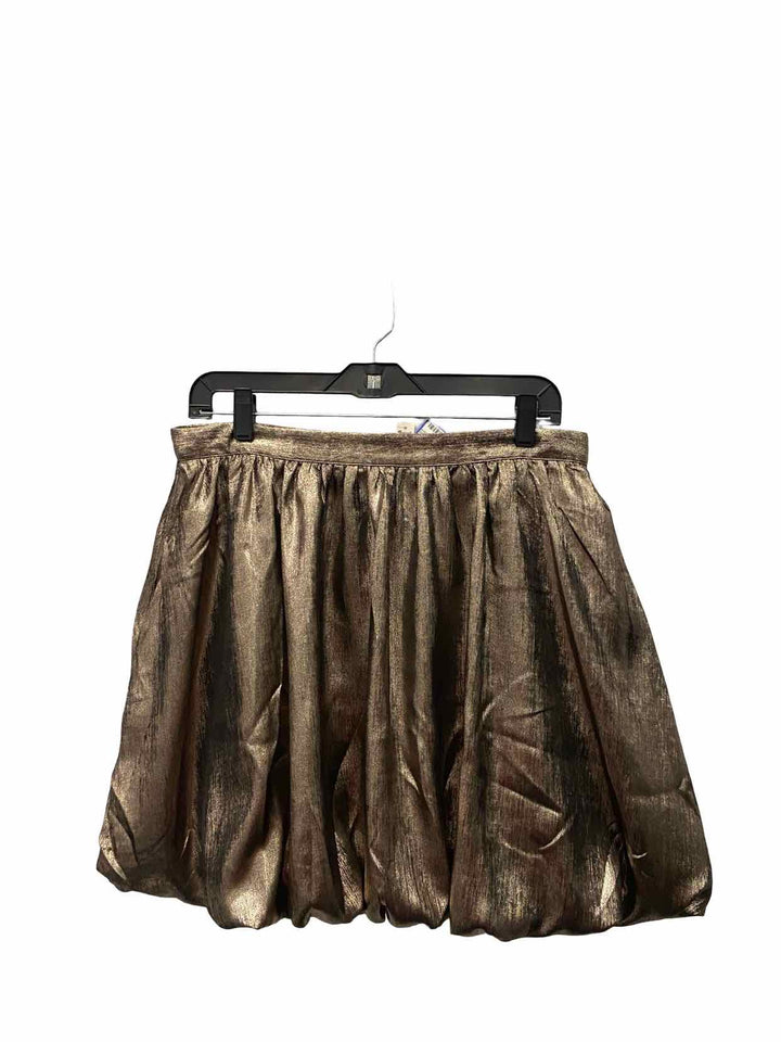 MadeWell Size 6 Gold Pleated Skirt