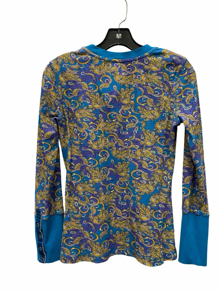 Sundance Size M Blue Print Long Sleeve Shirts