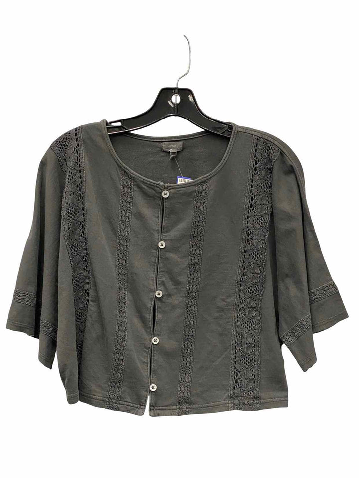 Aerie Size S Black 100% cotton Short Sleeve Shirts