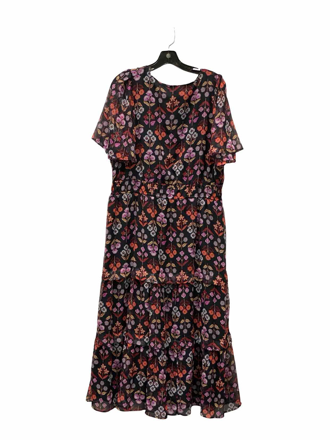 Ann Taylor Size XL Blue Purple Floral Dress