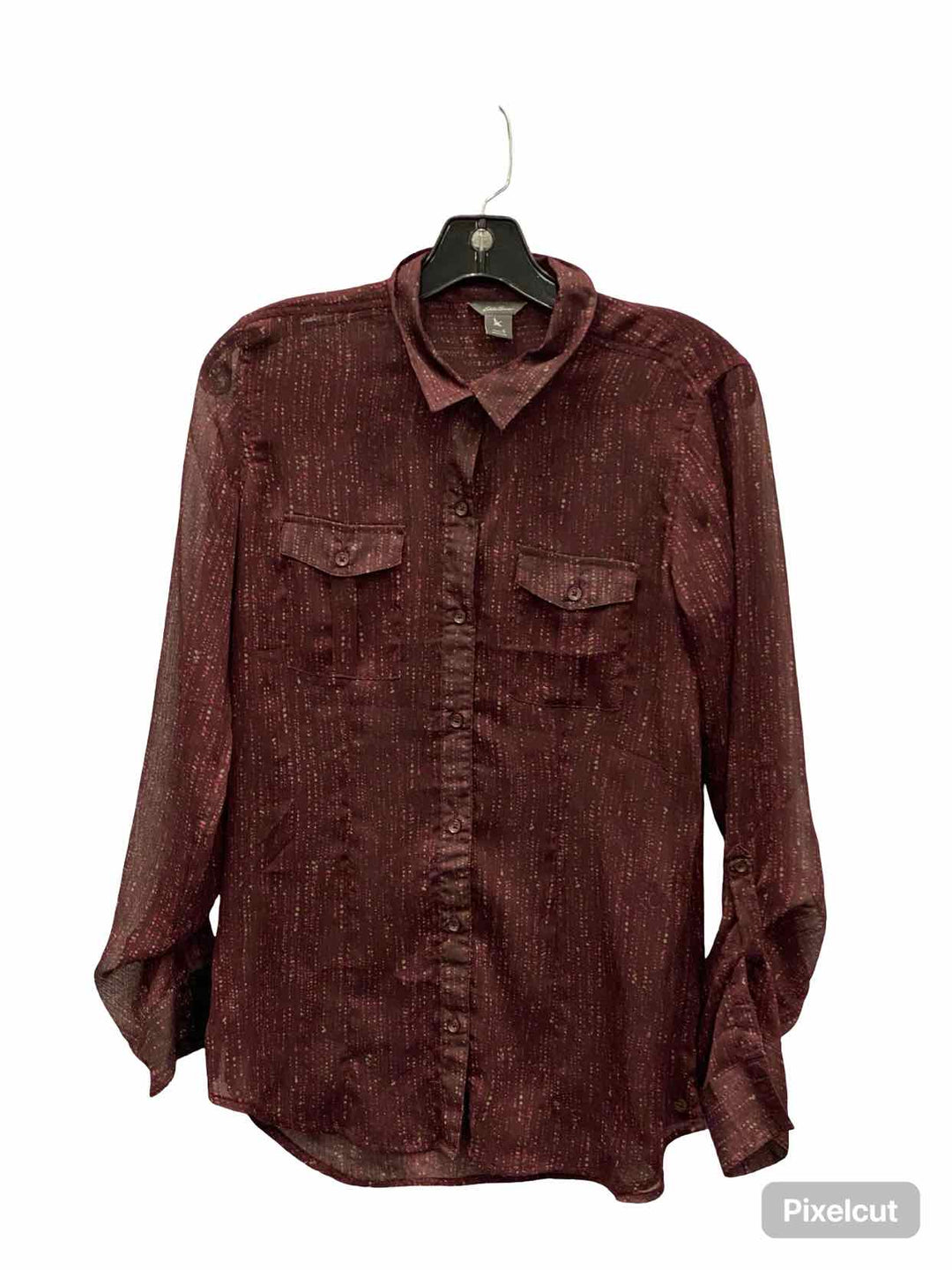 Eddie Bauer Size S Purple Button Up Long Sleeve Shirts