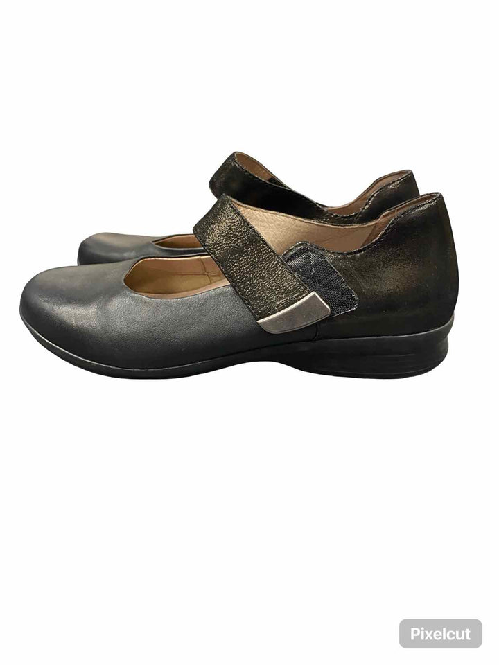 Dansko Shoe Size 38 Black Leather Audrey Mary Jane Flats