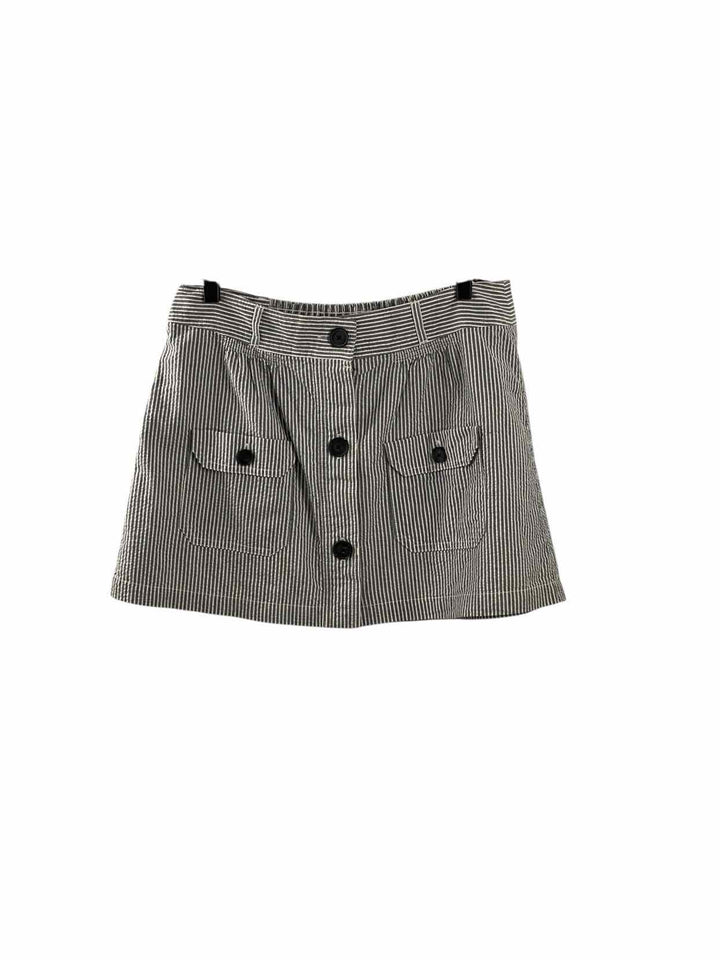 American Eagle Size M Gray White Striped Skirt