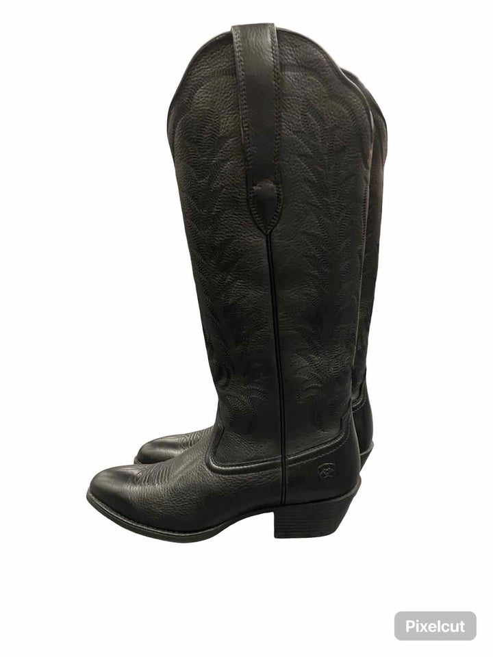 Ariat Shoe Size 8.5 Black Leather Boots(knee)