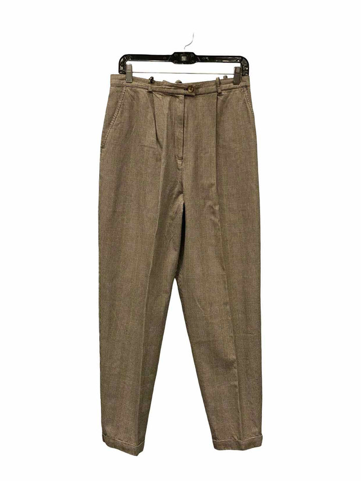 Talbots Size 8 Brown Plaid Pants