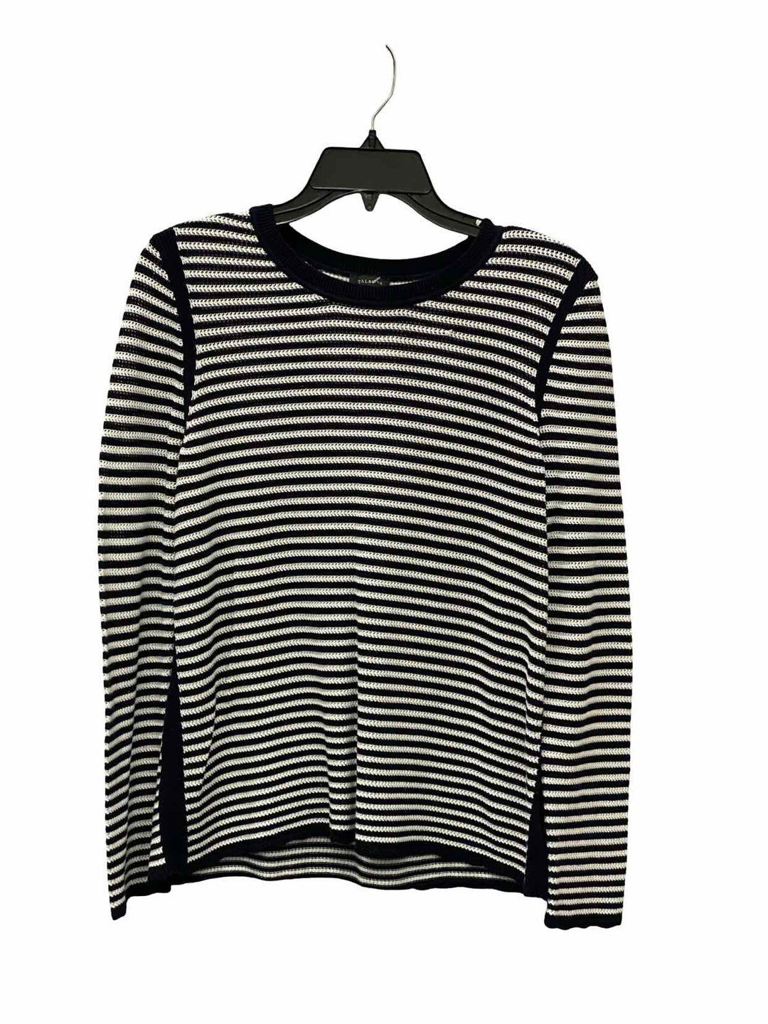 Talbots Size M Black White Striped Long Sleeve Shirts