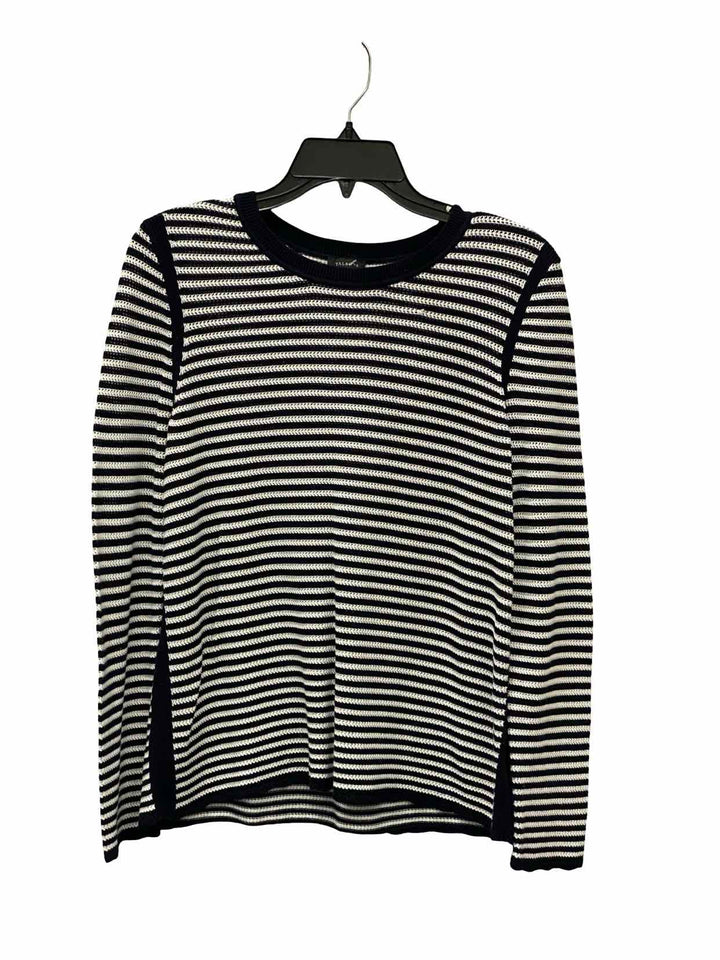 Talbots Size M Black White Striped Long Sleeve Shirts