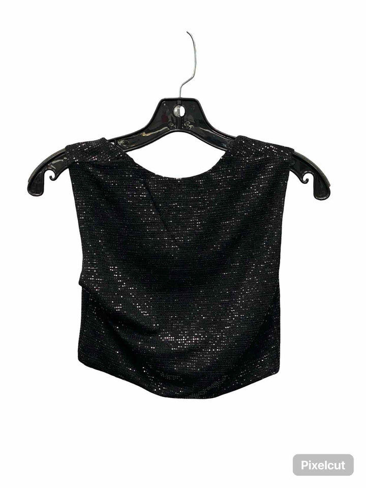 Olivaceous Size S Black sequined Tank Top