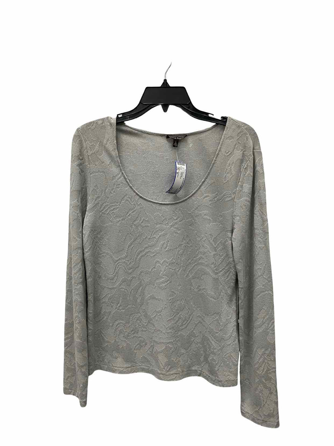 Ann Klein Size M Gray Floral Sweater