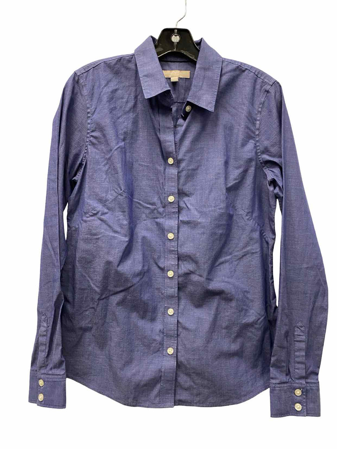 Banana Republic Size 10 Blue 97% Cotton Fitted Long Sleeve Shirts