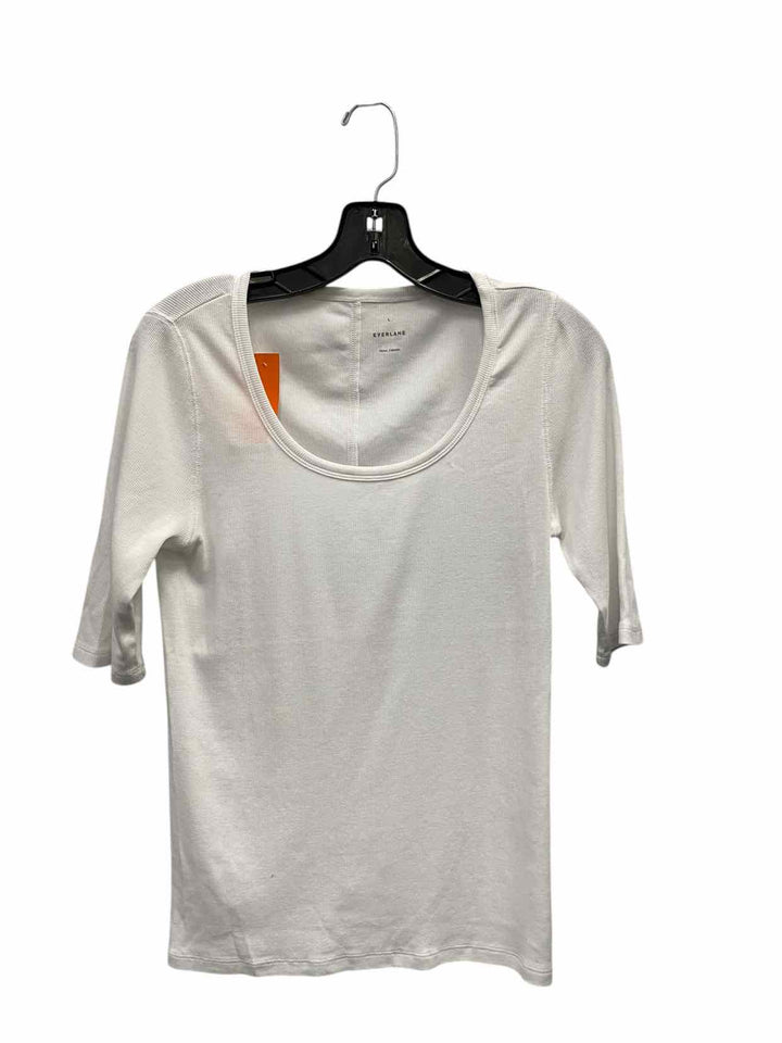 Everlane Size L White Short Sleeve Shirts