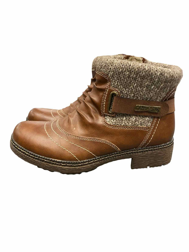 Spring Step Shoe Size 40 Brown Synthetic Leather Water Resistant Boots(Ankle)