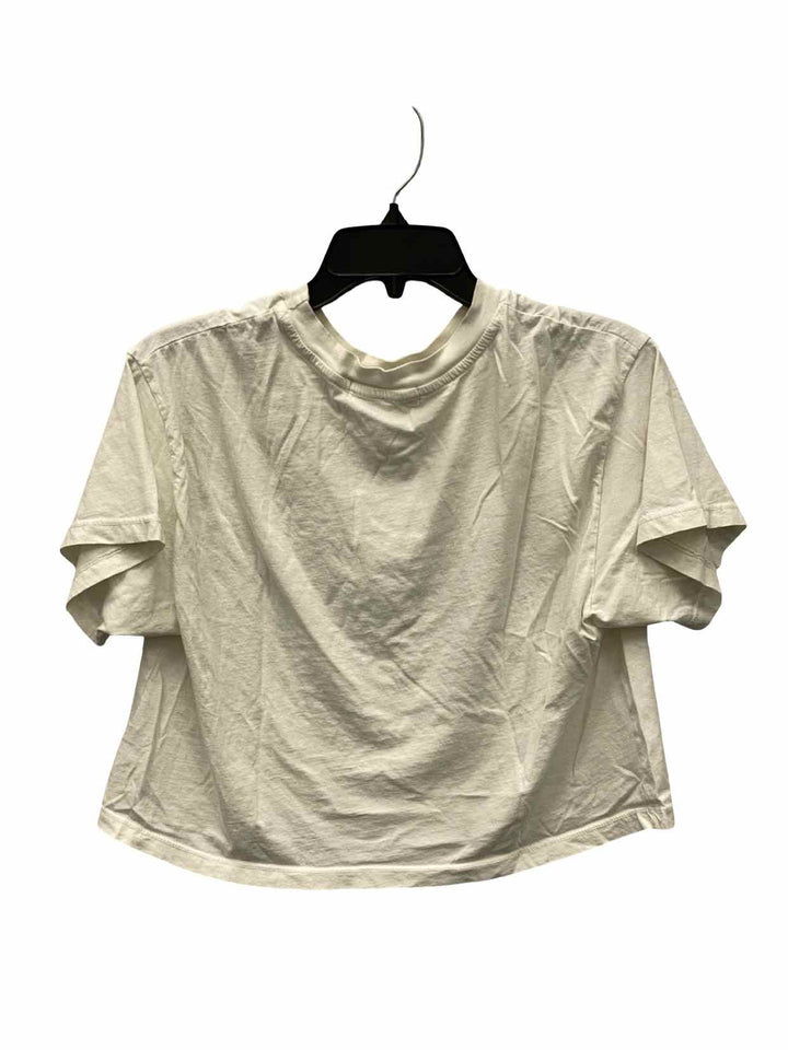 Anthropologie Size S White Beach Cotton Short Sleeve Shirts