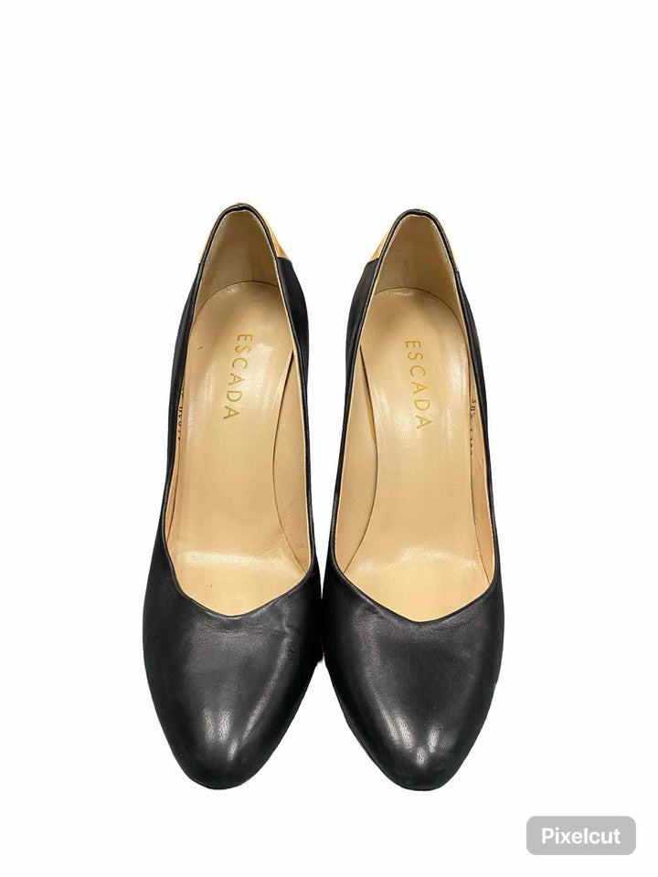 Escada Shoe Size 38 Black Leather Heels
