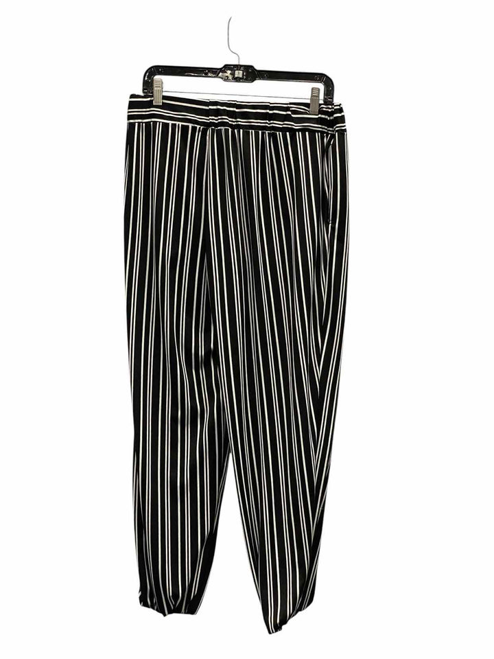Robert Louis Size L Black White Striped Pants
