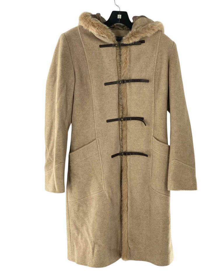 River Island Size 10 Beige Coat(Long)