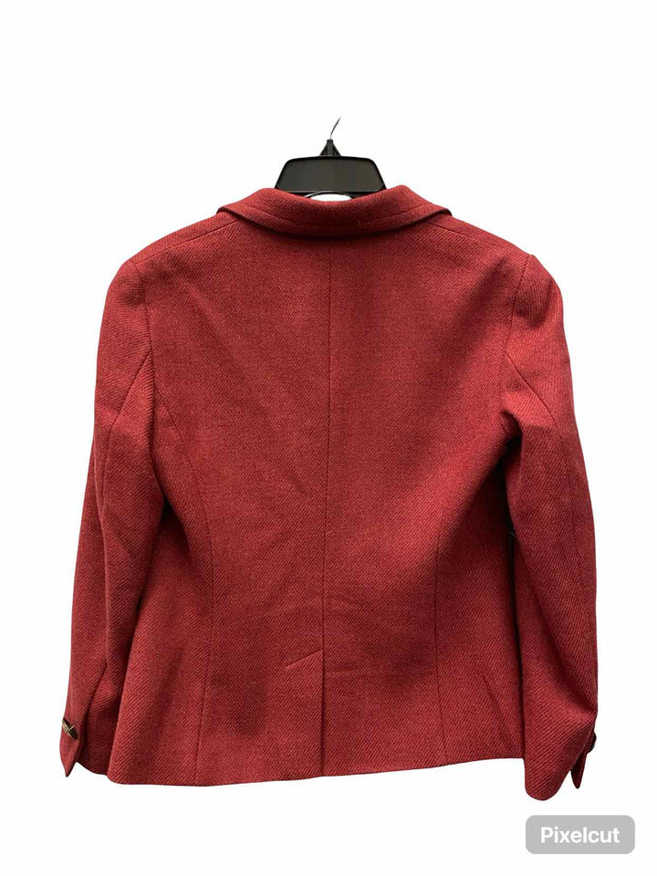 Talbots Size 6P Red 100% Wool Blazer