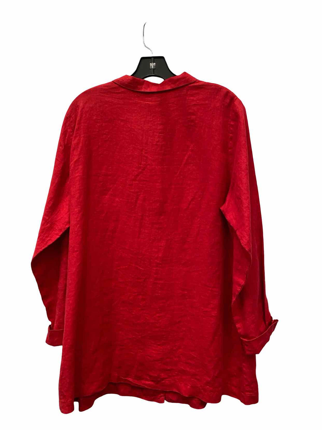 Flax Size M Red 100% Linen Long Sleeve Shirts
