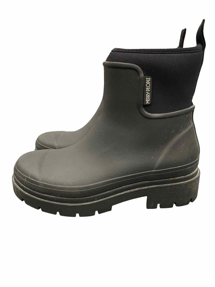 Merry People Shoe Size 40 Black Tully Ankle Rain Boots(Ankle)