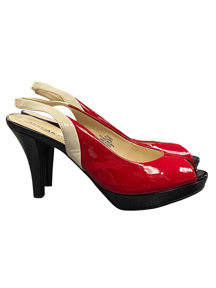 Anne Klein Shoe Size 8.5 Red Black/White Heels