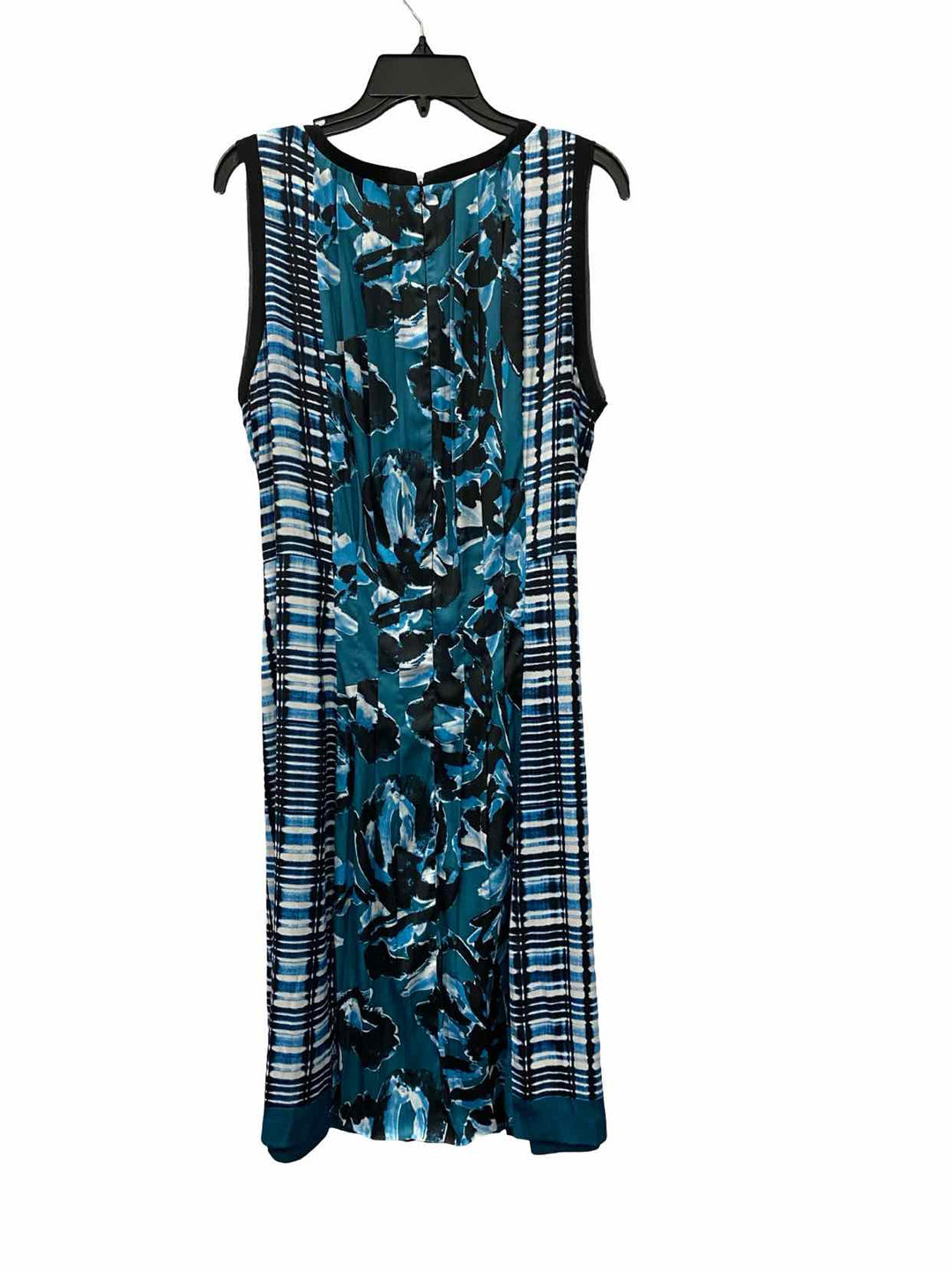 Adriana Papell Size 16 Black Blue Dress