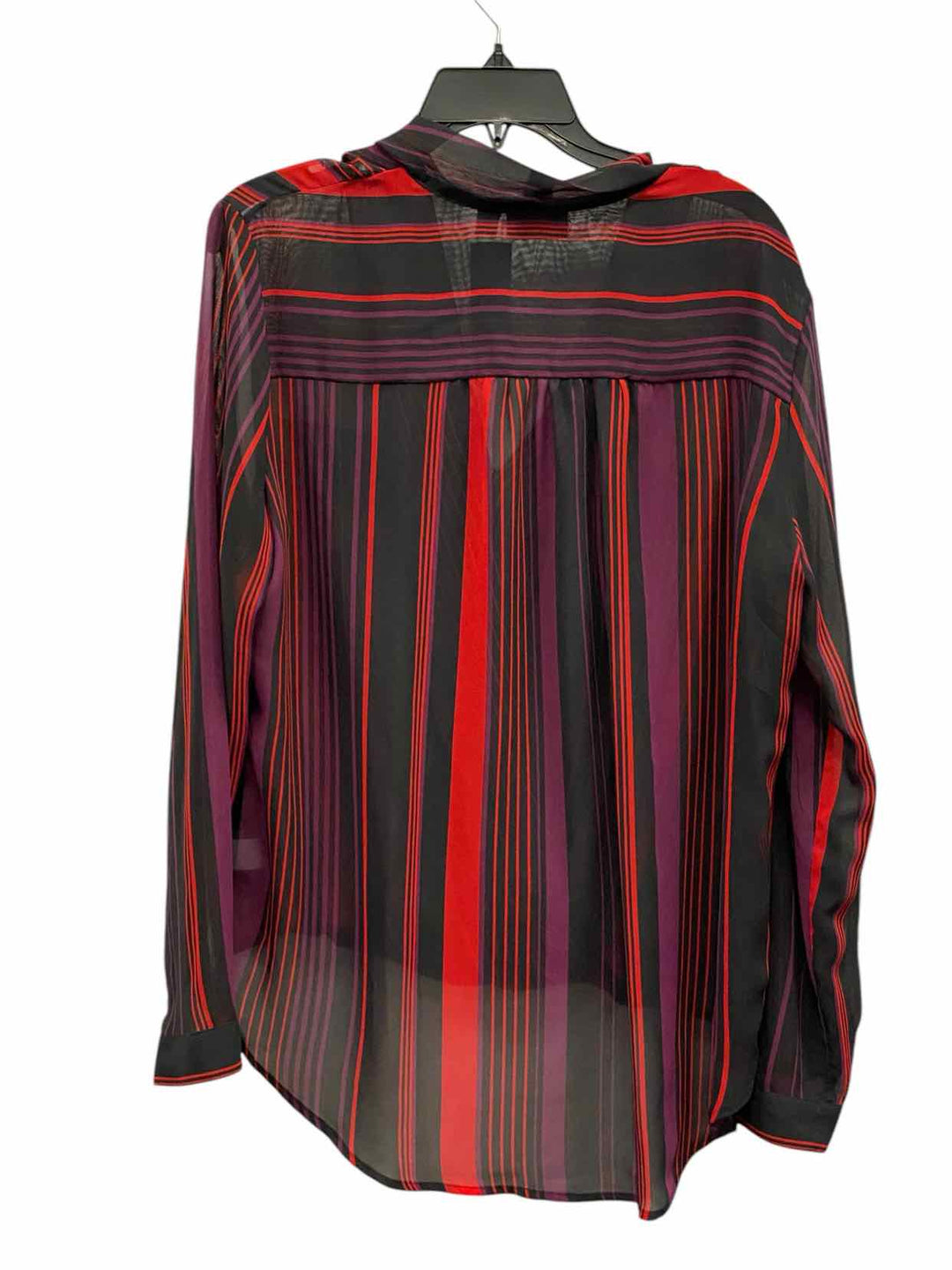 Bisou Bisou Size XL Black Red Stripe Long Sleeve Shirts