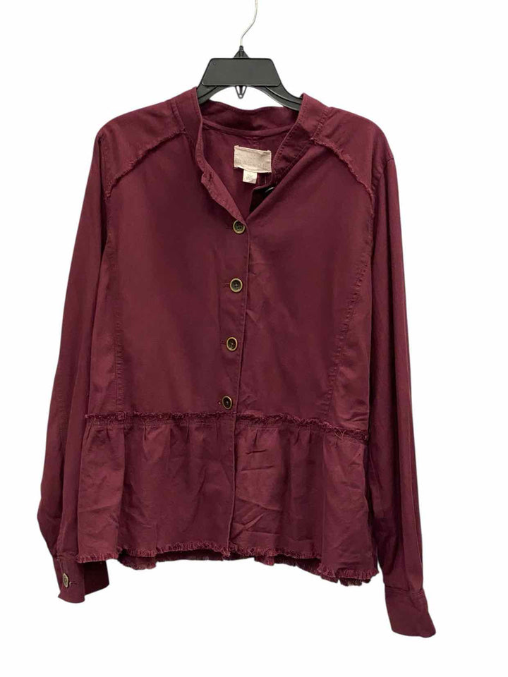 Caslon Size L Purple Long Sleeve Shirts