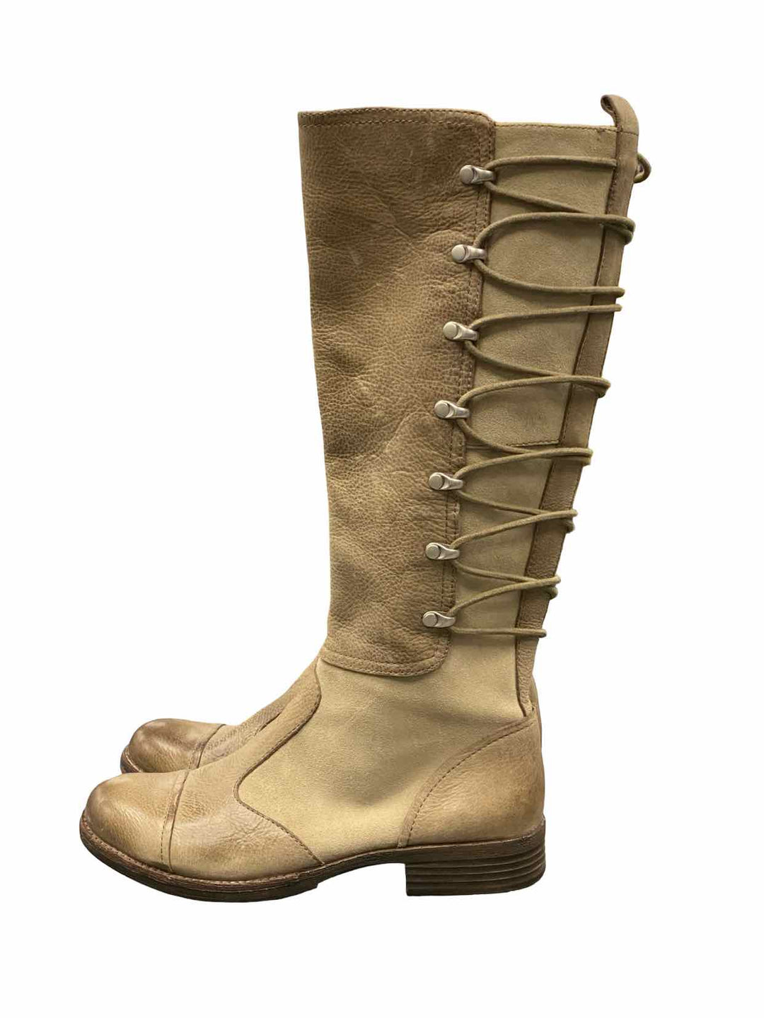 Naya Shoe Size 6.5 Beige Leather Apollonia Boots(knee)