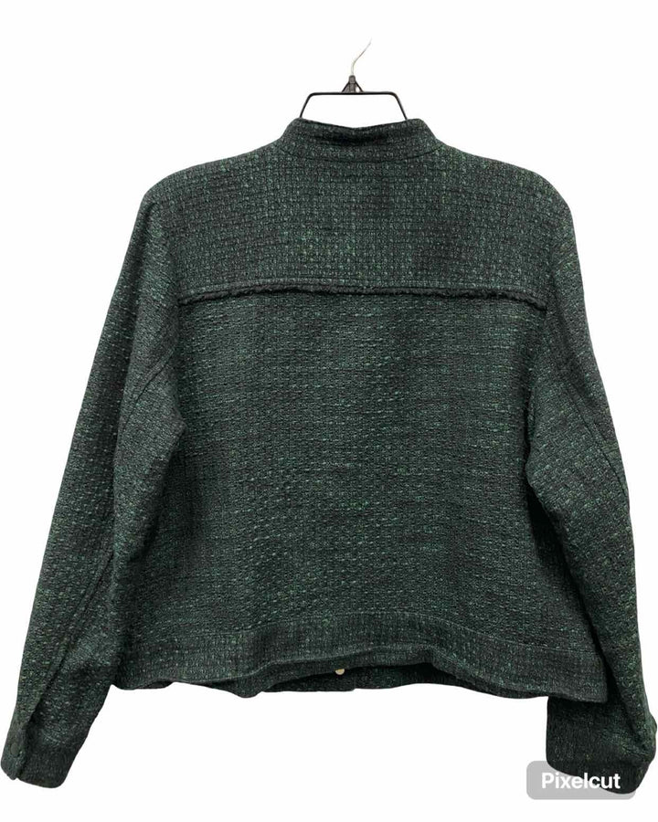 J Jill Size L Green Black Jacket