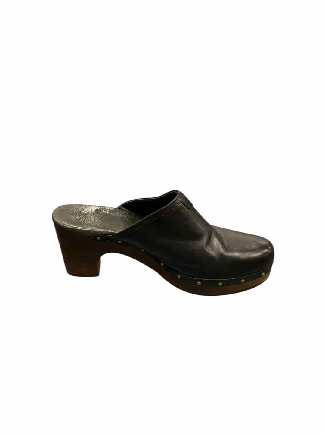 UGG Shoe Size 10 Black Brown Leather Judi Clogs Heels