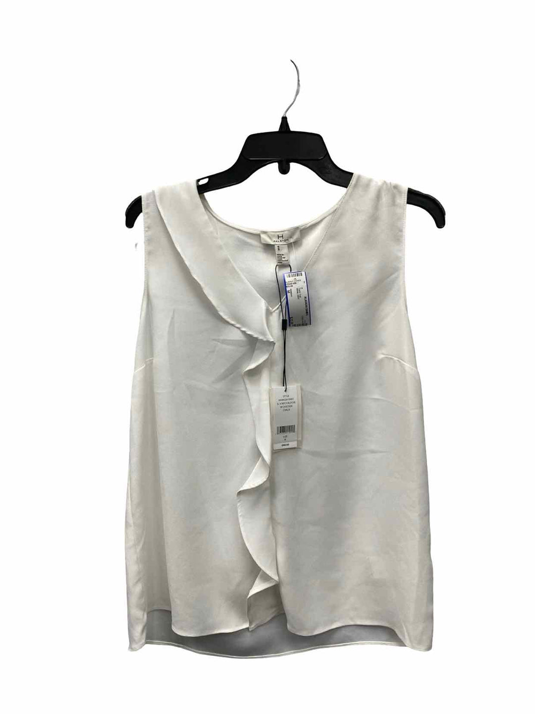 Halston Size M White Tank Top