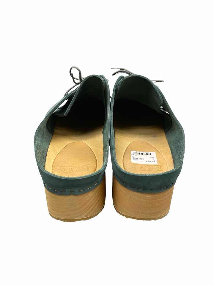 BRYR Shoe Size 43 Teal Leather Platform Zoe Clogs