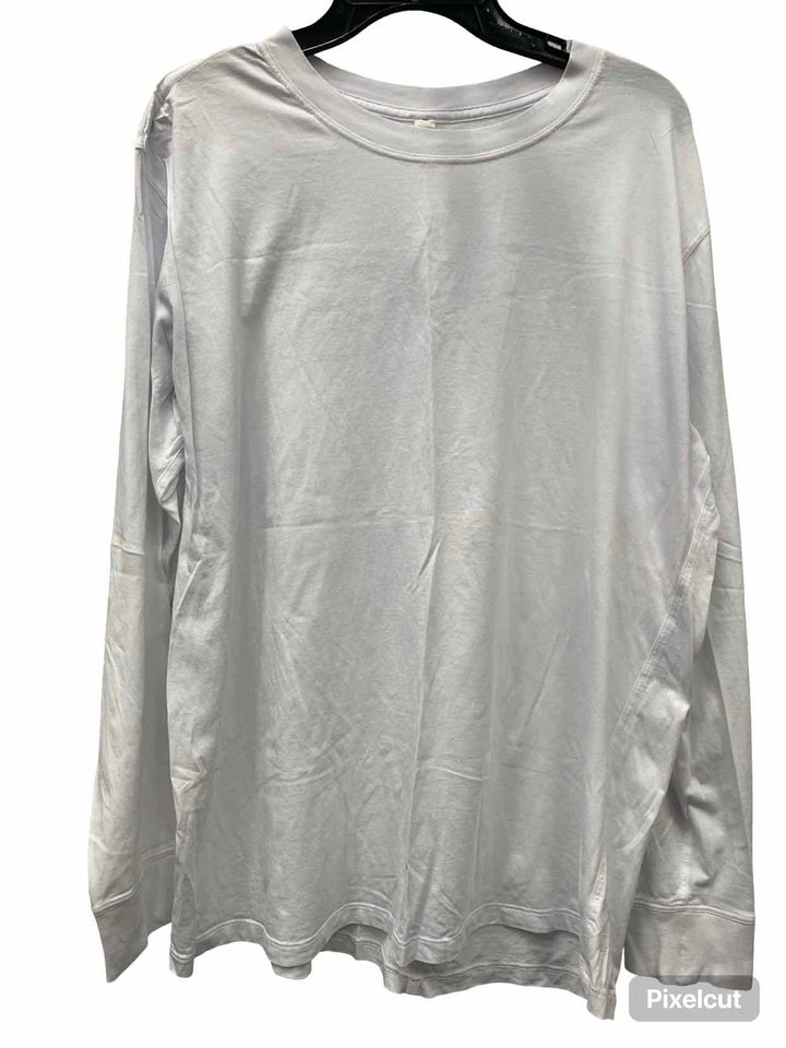 Lululemon Size 10 White Athletic Long Sleeve