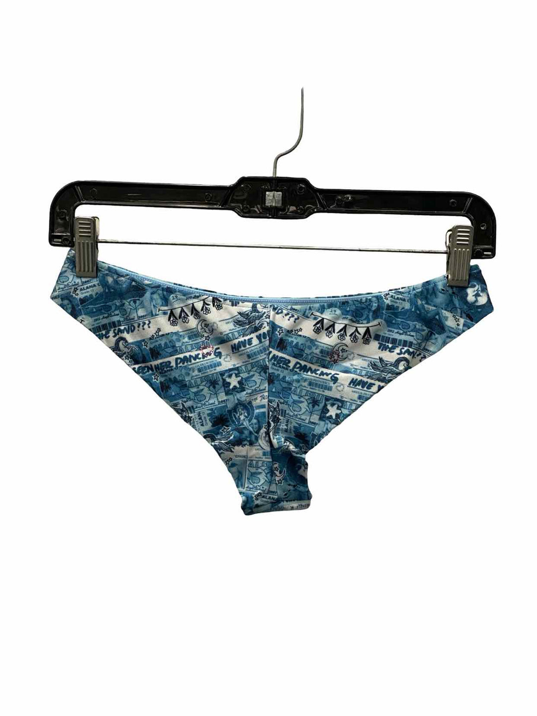 Frankies Bikinis Size M Blue Print Swimsuit Bottom
